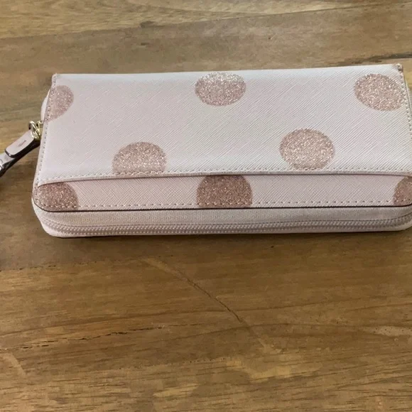 Kate Spade Light Pink Polka Dot Wallet - Picture 7 of 14